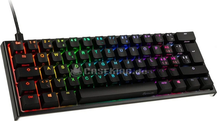 Ducky One 2 Mini RGB, LEDs RGB, schwarz, MX SILENT RGB RED, USB, CH
