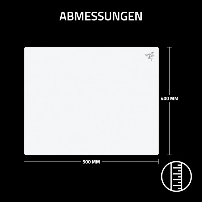 Razer Atlas Pro Gaming-Mauspad aus gehärtetem Glas, 500x400mm, 1.9mm dick, weiß