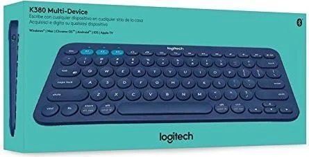 Logitech K380 Multi-Device Keyboard blau, Bluetooth, IT