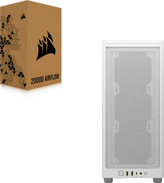 Corsair 2000D Airflow, weiß, Mini-ITX