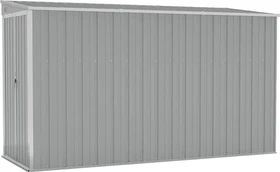 vidaXL Metall Anbau-Gerätehaus 118x288cm grau
