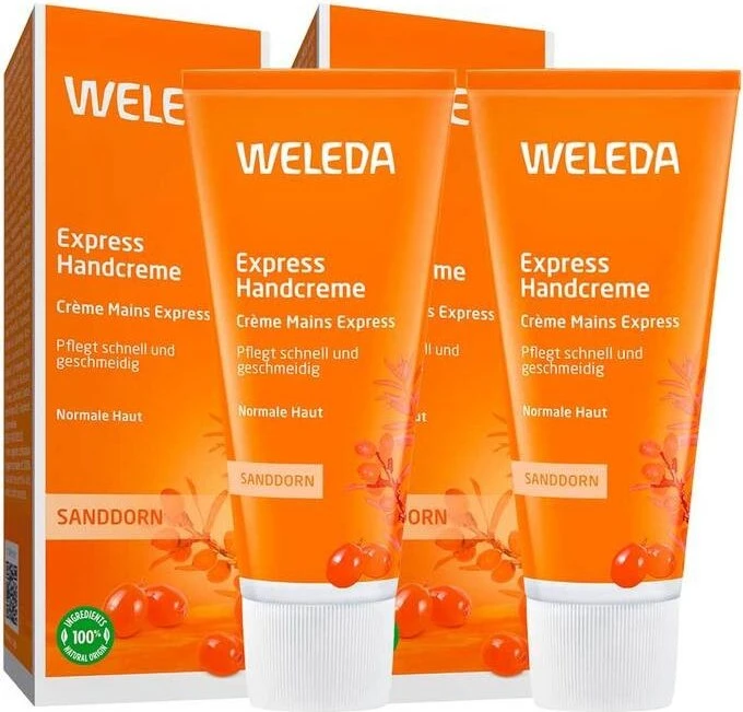 Weleda Sanddorn Express Handcreme, 100ml (2x 50ml)