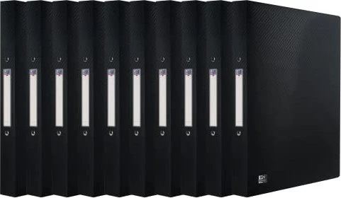Elba Urban Ringbuch 2-Ring, 20mm, A4, schwarz, 10er-Pack
