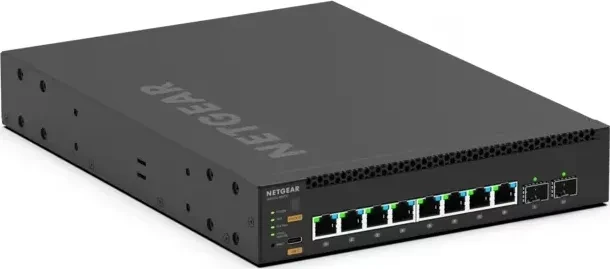 Netgear AVoIP M4350 Desktop 2.5G Managed Switch, 8x RJ-45, 2x SFP28, 119W PoE++