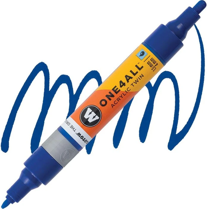 Molotow ONE4ALL Twin 1.5/4mm Acrylmarker echtblau