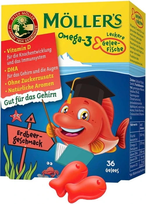 Möllers Omega-3 Gelee-Fische, 36 St