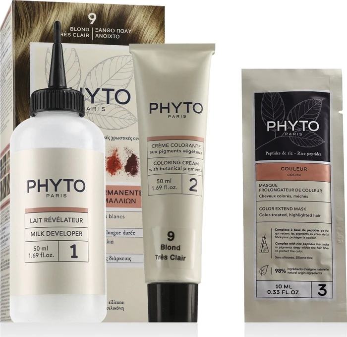 Phyto Color Haarfarbe Kit 9 very light blonde, 112ml