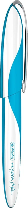 Herlitz my.pen style weiß/ocean blue, rechte Hand/linke Hand, mittel, Folienbox