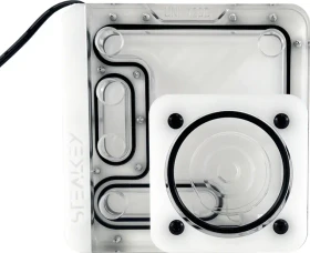 Stealkey Customs UNI 120D Distro-Plate White Edition, Verteilerplatte inkl. D5/DDC Adapter