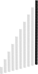 Adam Hall 19" Rail Rack 20, Rackschiene, schwarz, 20HE