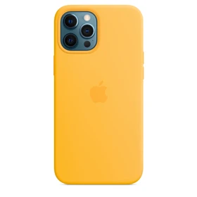 Apple Silikon Case mit MagSafe für iPhone 12 Pro Max Sonnenblume