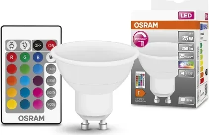 Osram LED Retrofit RGBW PAR16 25 120° GU10 FR 4.5W/827