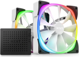 NZXT Aer RGB 2 Starter Kit, Matte White, weiß, LED-Steuerung, 140mm, 2er-Pack