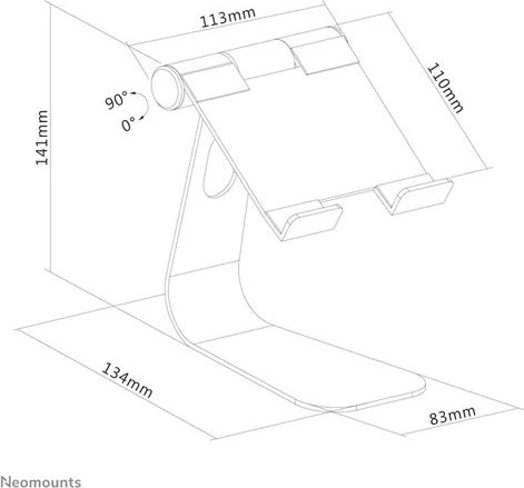 Neomounts Tablet-Stand 2-11", silber