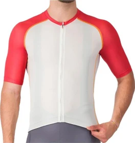Castelli Unlimited Endurance 3 Trikot kurzarm ivory/rich red/vivid orange (Herren)