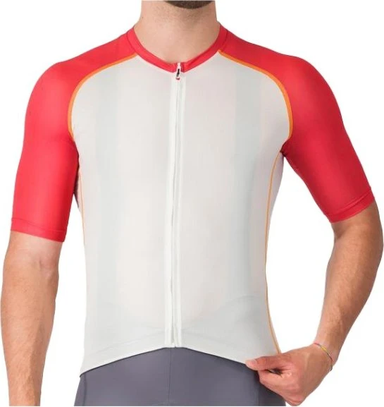 Castelli Unlimited Endurance 3 Trikot kurzarm ivory/rich red/vivid orange (Herren)