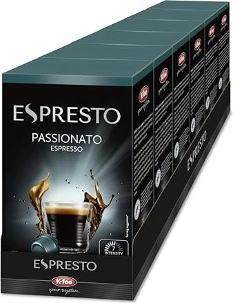 K-Fee Espresto Passionato Espresso Kaffeekapseln, 96 Stück (6x 16 Stück)