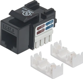 Intellinet Keystone Modul RJ-45 Buchse via Verlegekabel Cat6, schwarz