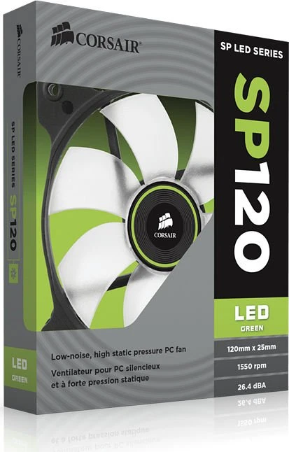 Corsair Air Series SP120 LED Green High Static Pressure, 120mm
