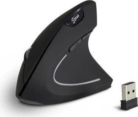 Inter-Tech Eterno KM-206R kabellose ergonomische Vertikal-Maus für Rechshänder schwarz, USB (88884101)