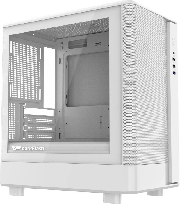DarkFlash DB330M Mesh White, Glasfenster