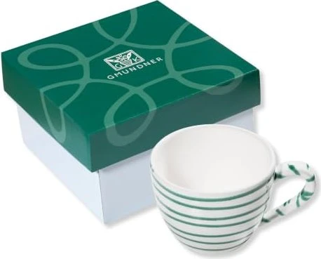 Gmundner Keramik Grüngeflammt Teetasse Maxima im Karton 400ml