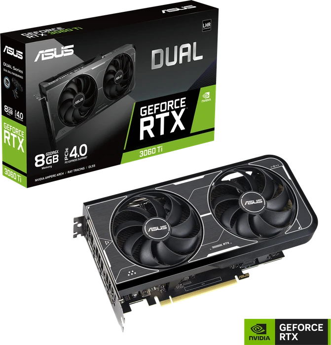 ASUS Dual GeForce RTX 3060 Ti, DUAL-RTX3060TI-8GD6X, 8GB GDDR6X, HDMI, 3x DP