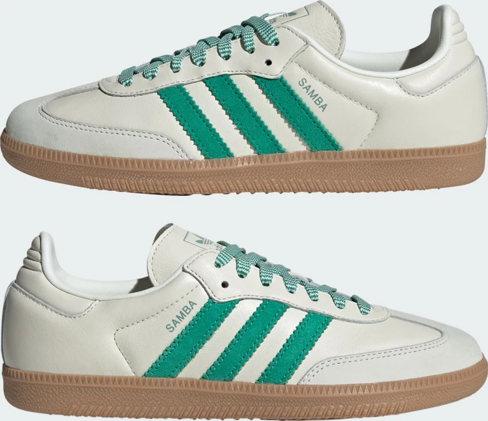 adidas Samba OG off white/court green/hazy green