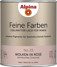 Alpina Farben Feine Farben Lack No. 23 Wolken in Rosé innen graurosé edelmatt, 750ml