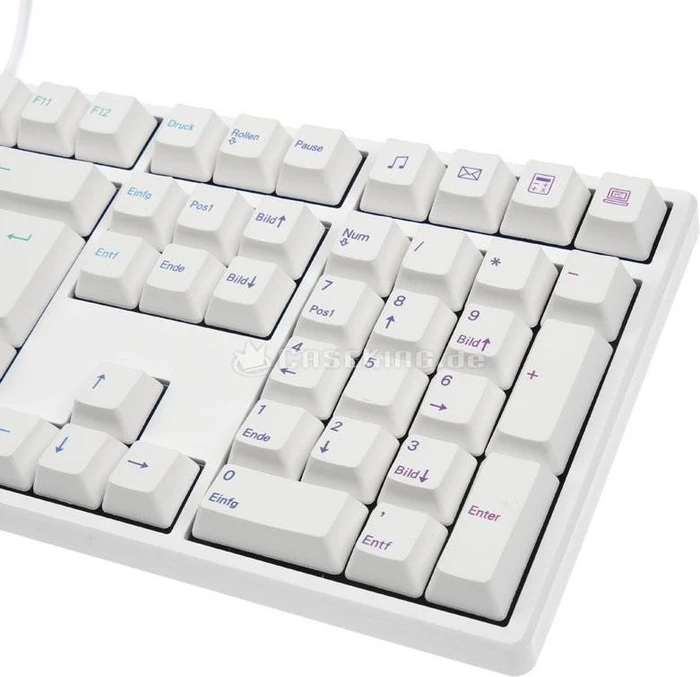 Ducky One Rainbow PBT weiß, MX BROWN, USB, DE