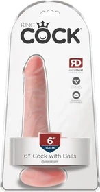 Pipedream King Cock 6" Cock with Balls flesh
