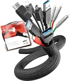 LABEL THE CABLE LTC Cable Tube Kabelschlauch, 2m, schwarz