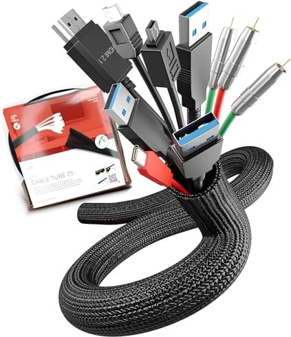 LABEL THE CABLE LTC Cable Tube Kabelschlauch, 2m, schwarz