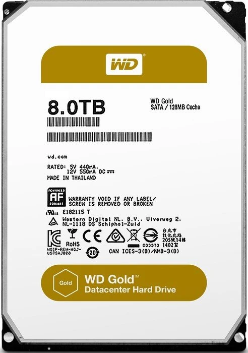 Western Digital WD Gold 8TB, 24/7, 512e / 3.5" / SATA 6Gb/s