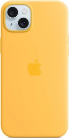 Apple Silikon Case mit MagSafe für iPhone 15 Plus warmgelb