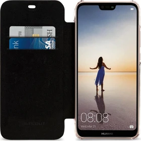 Stilgut Book Type NFC/RFID Blocking Cover für Huawei P20 Lite schwarz
