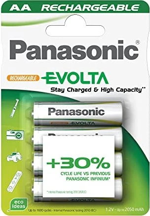 Panasonic Rechargeable Ready to Use Mignon AA NiMH 1900mAh, 4er-Pack