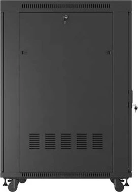 Lanberg 19" Rackschrank 27HE, LCD, freistehend, Flat Pack, V2, Gitternetztür, IP20, RAL 9004, 1000mm tief