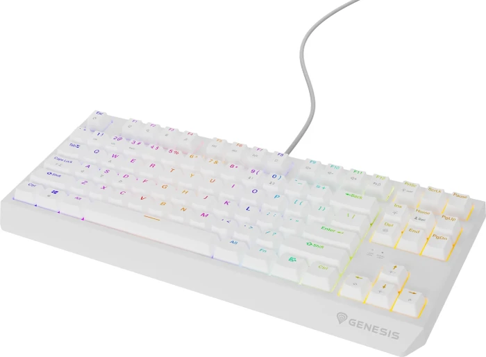 Genesis Thor 230 TKL, weiß, LEDs RGB, hot-swap, Outemu Red, USB, US