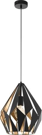 Eglo Carlton 1 Pendelleuchte schwarz/gold