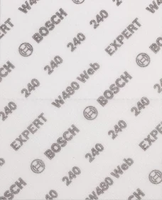 Bosch Professional EXPERT W480 Web 1/4 Schleifblatt K240, 115x140mm, 2 Stück