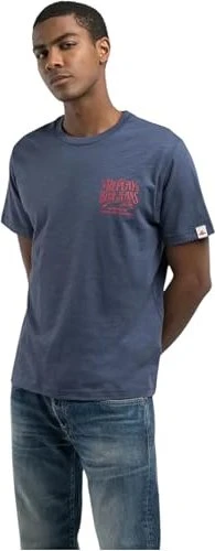Replay Shot Jersey T-Shirt kurzarm medium blue (Herren)