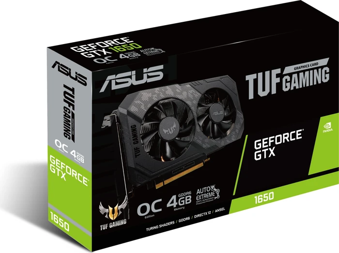 ASUS TUF Gaming GeForce GTX 1650 OC P, TUF-GTX1650-O4GD6-P-GAMING, 4GB GDDR6, DVI, HDMI, DP