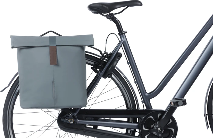 Basil City Doppeltasche MIK Gepäcktasche graphite blue