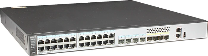Huawei S5720SI Rackmount Gigabit Smart Switch, 24x RJ-45, 4x SFP+, 4x RJ-45/SFP, 740W PoE+