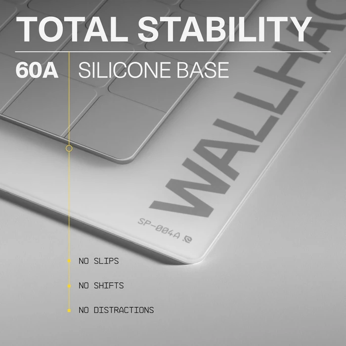 Wallhack SP-004A Glass Pad 4.0 Glas-Gaming-Mauspad, 450x390mm, weiß