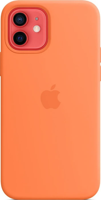 Apple Silikon Case mit MagSafe für iPhone 12/iPhone 12 Pro Kumquat