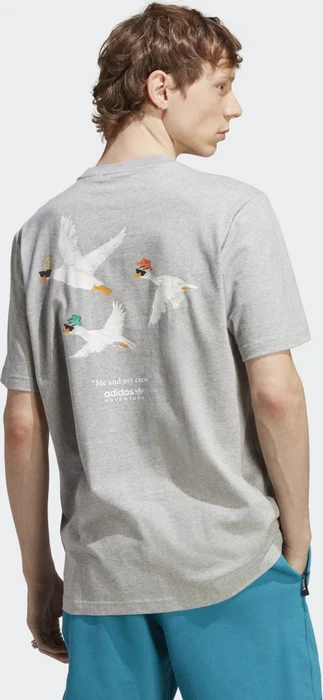 adidas Adventure Graphic Duckies T-Shirt kurzarm medium grey heather (Herren)