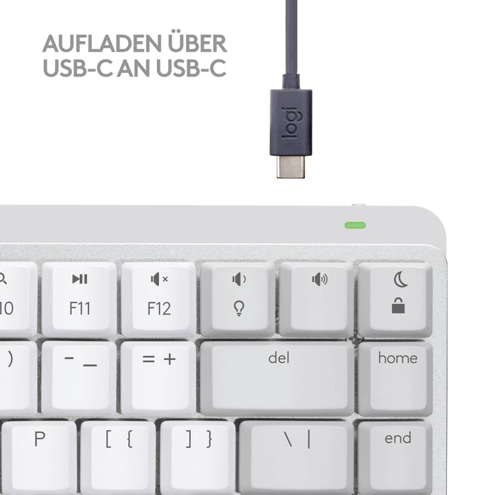 Logitech MX Mechanical Mini for Mac, Pale Grey, Logi Bolt, Kailh Choc V2 LOW PROFILE BROWN, USB/Bluetooth, CH