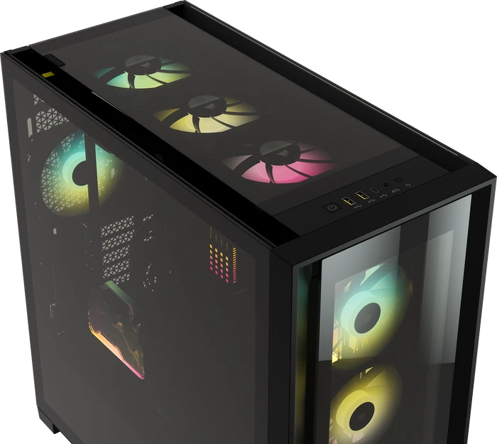 Corsair iCue 5000X RGB, schwarz, Glasfenster